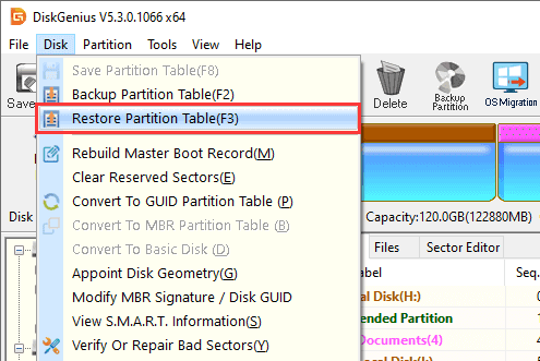 Backup and Restore Partition Table