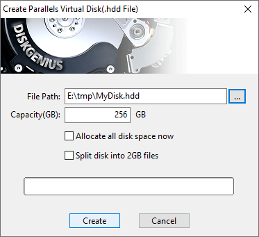 Create VMware Virtual Disk File