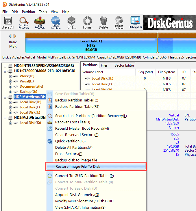 backup hard drive into an image file