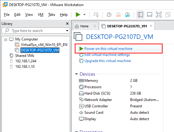 Virtualize Windows System into VMware Virtual Machine